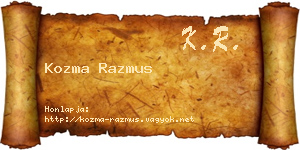 Kozma Razmus névjegykártya